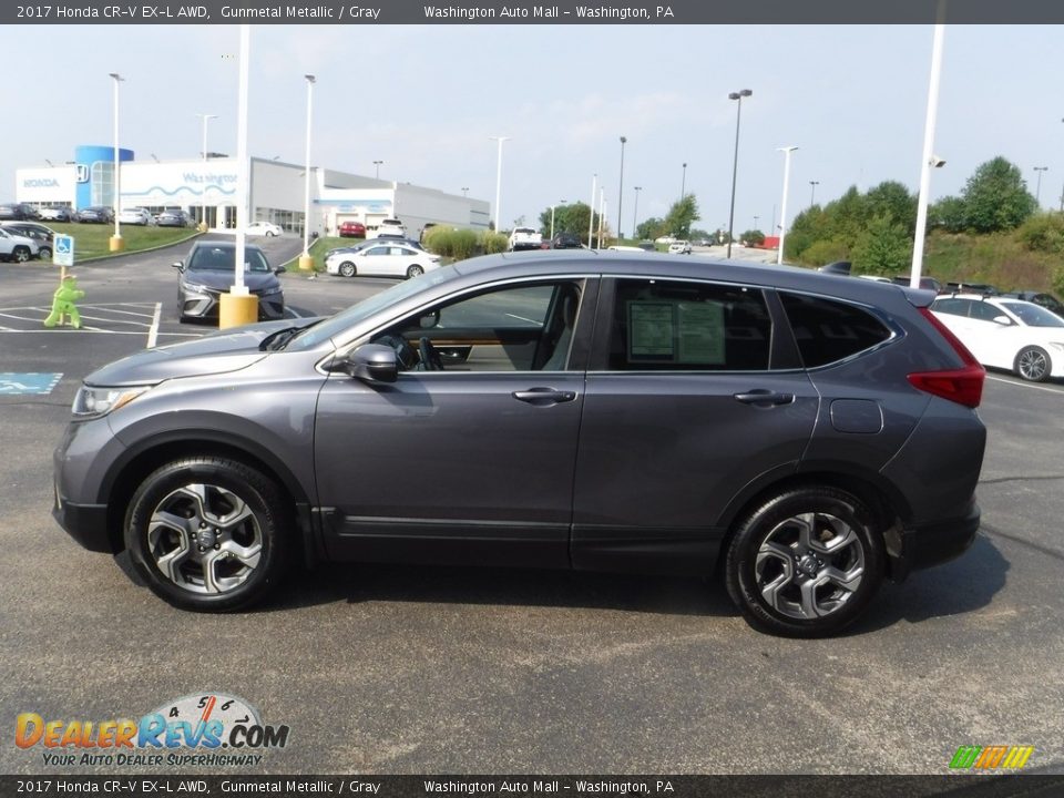 2017 Honda CR-V EX-L AWD Gunmetal Metallic / Gray Photo #7