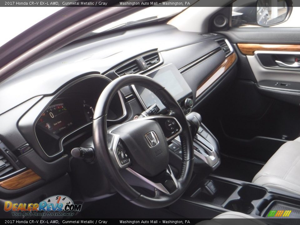 2017 Honda CR-V EX-L AWD Gunmetal Metallic / Gray Photo #14