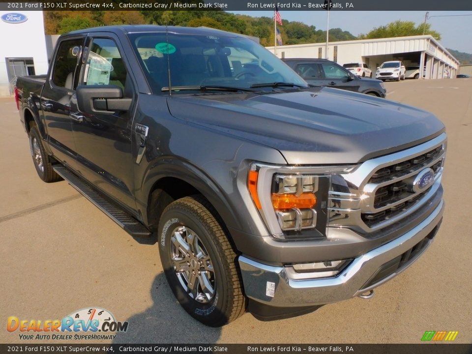 2021 Ford F150 XLT SuperCrew 4x4 Carbonized Gray / Medium Dark Slate Photo #9