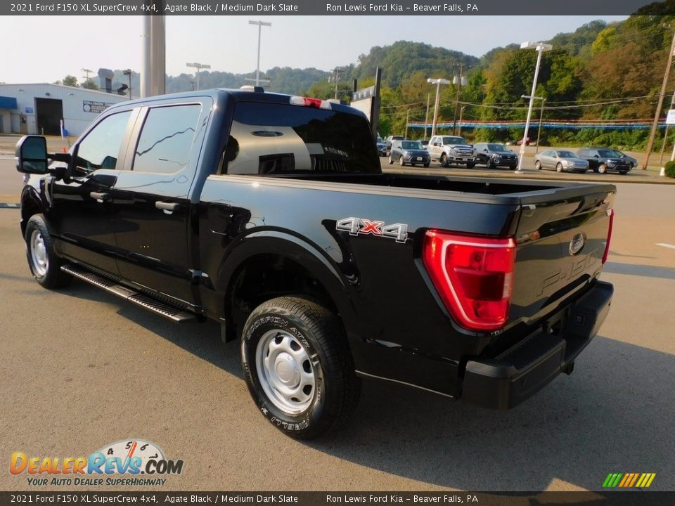 2021 Ford F150 XL SuperCrew 4x4 Agate Black / Medium Dark Slate Photo #5