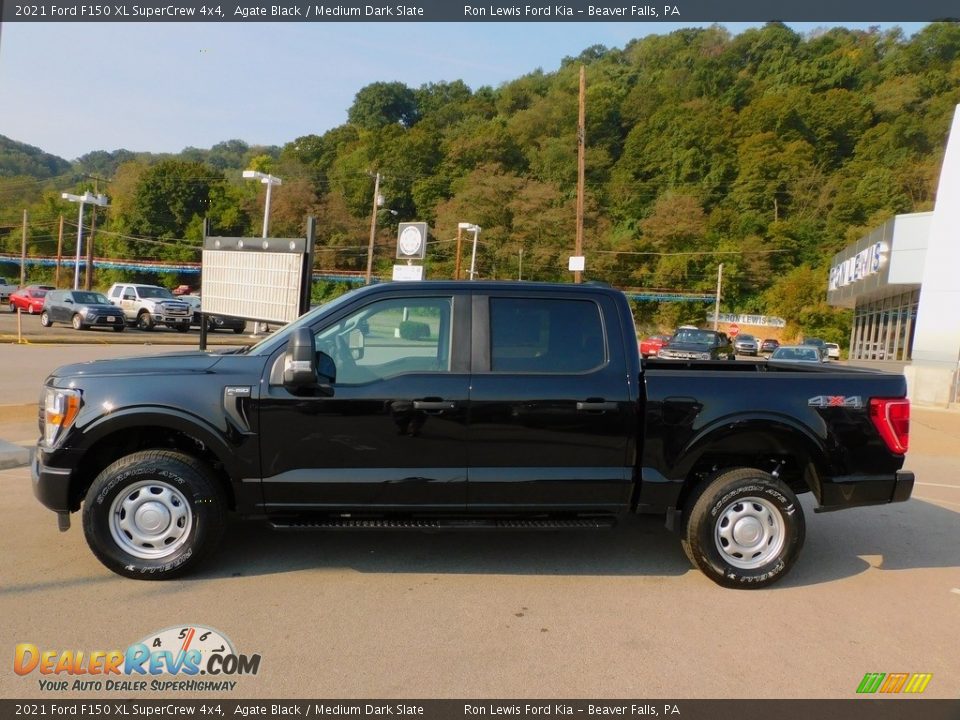 2021 Ford F150 XL SuperCrew 4x4 Agate Black / Medium Dark Slate Photo #6