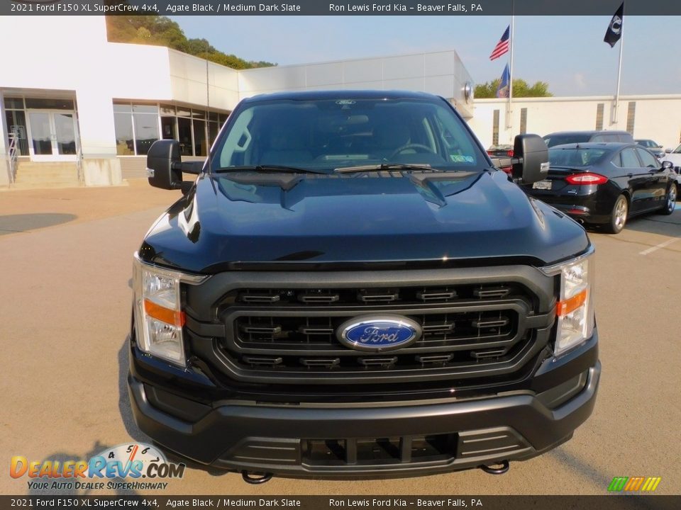 2021 Ford F150 XL SuperCrew 4x4 Agate Black / Medium Dark Slate Photo #8