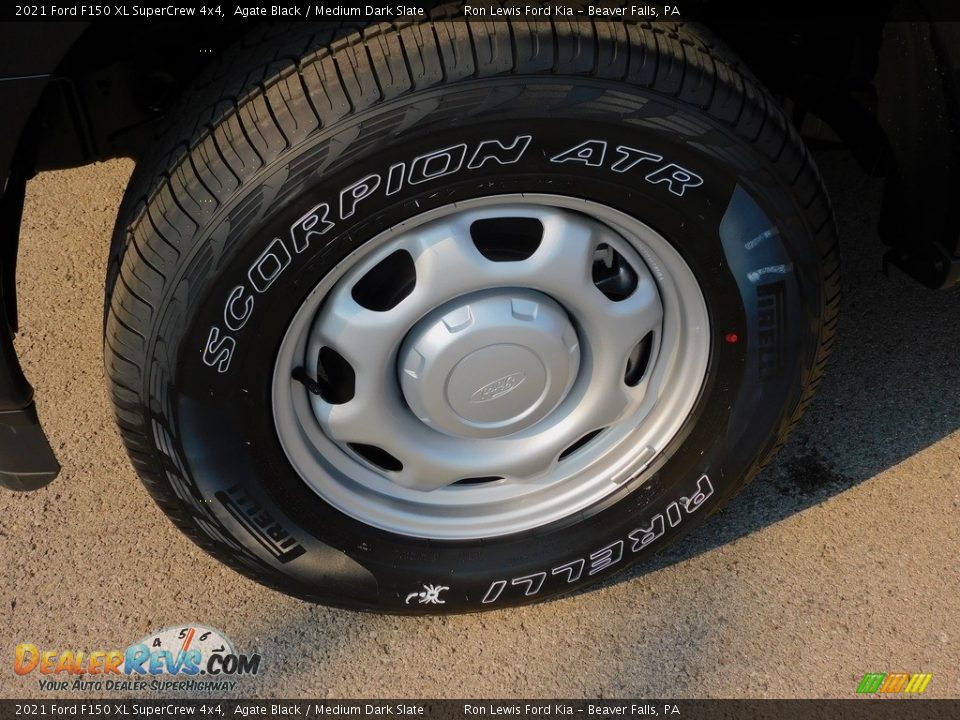 2021 Ford F150 XL SuperCrew 4x4 Agate Black / Medium Dark Slate Photo #10
