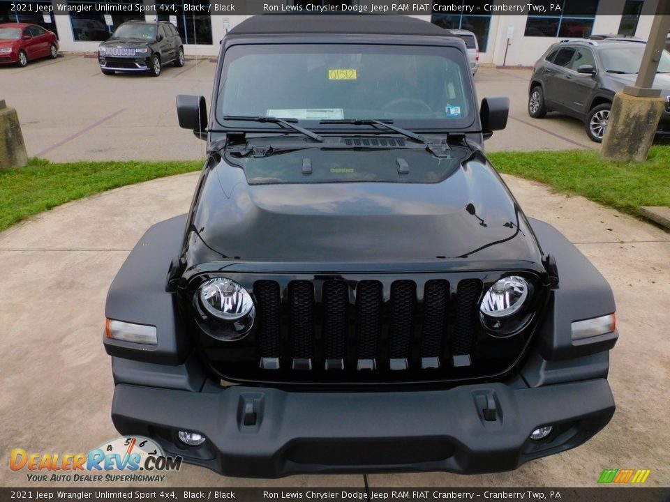 2021 Jeep Wrangler Unlimited Sport 4x4 Black / Black Photo #2