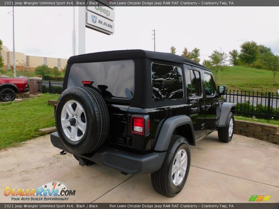 2021 Jeep Wrangler Unlimited Sport 4x4 Black / Black Photo #5