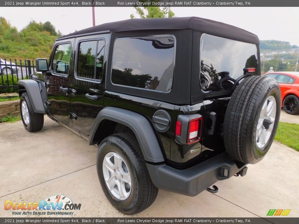 2021 Jeep Wrangler Unlimited Sport 4x4 Black / Black Photo #8