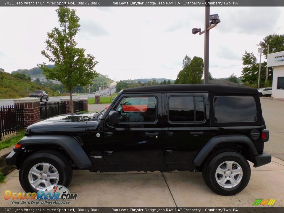 2021 Jeep Wrangler Unlimited Sport 4x4 Black / Black Photo #9