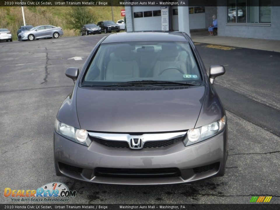 2010 Honda Civic LX Sedan Urban Titanium Metallic / Beige Photo #4