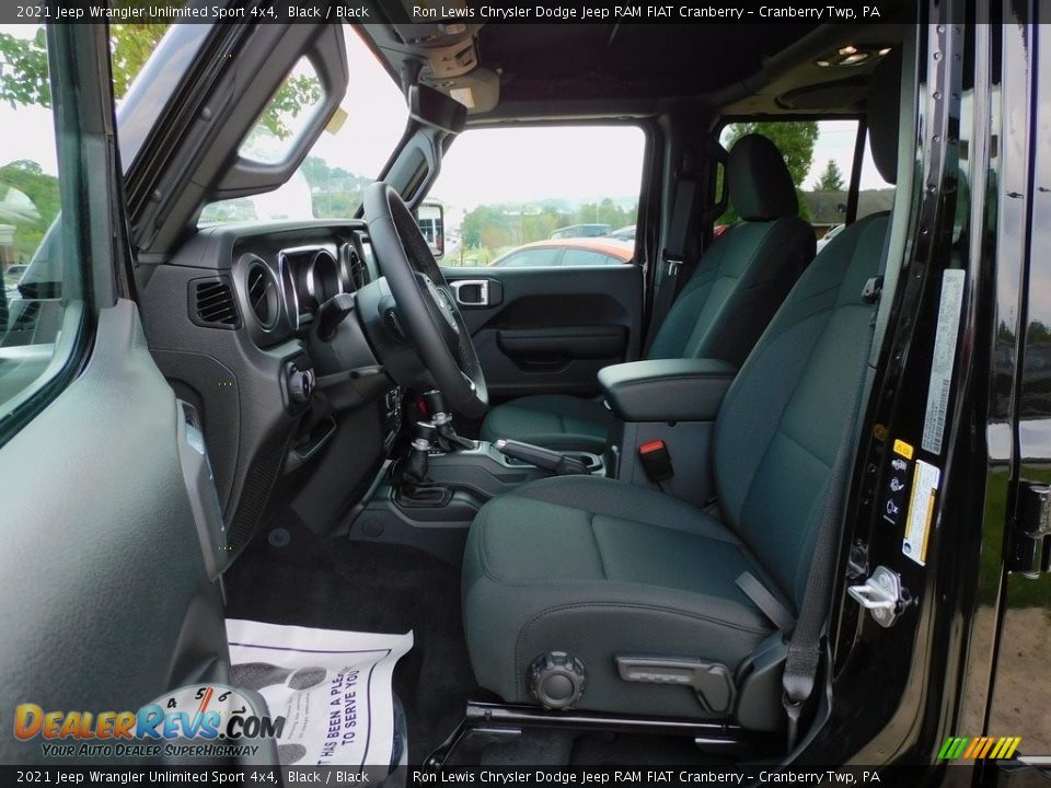 2021 Jeep Wrangler Unlimited Sport 4x4 Black / Black Photo #11
