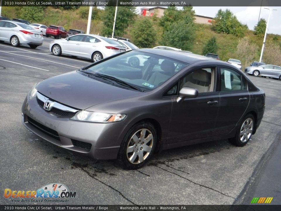 2010 Honda Civic LX Sedan Urban Titanium Metallic / Beige Photo #5