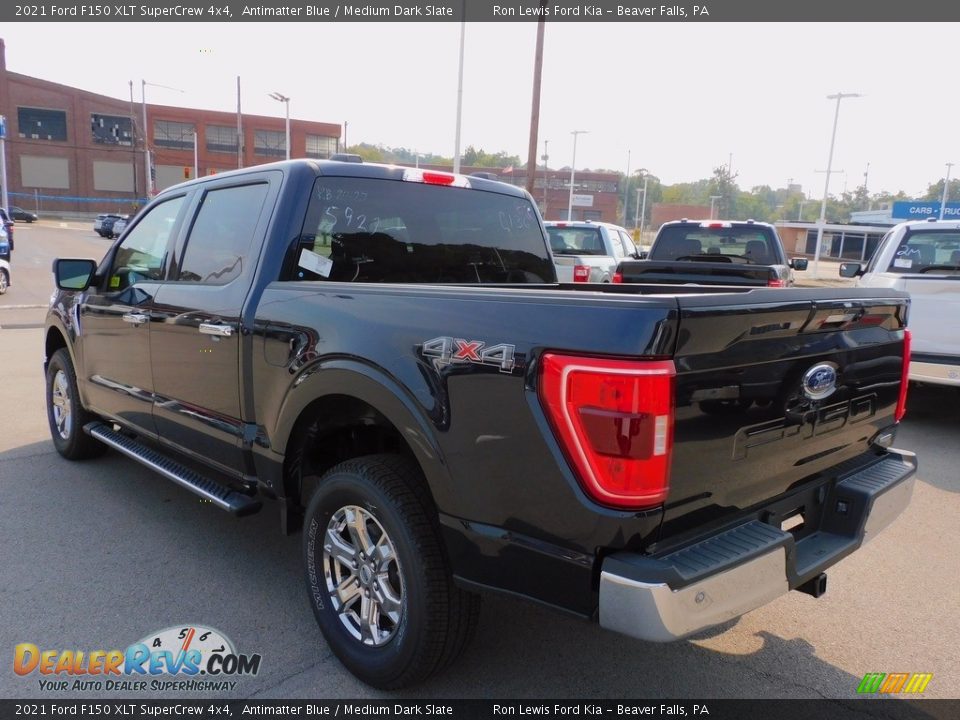 2021 Ford F150 XLT SuperCrew 4x4 Antimatter Blue / Medium Dark Slate Photo #5