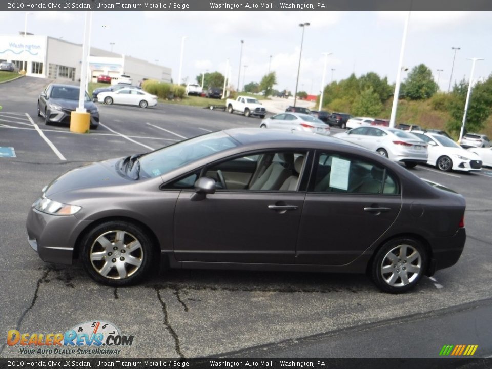 2010 Honda Civic LX Sedan Urban Titanium Metallic / Beige Photo #6