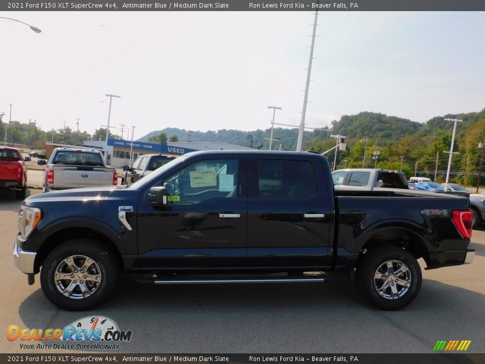 2021 Ford F150 XLT SuperCrew 4x4 Antimatter Blue / Medium Dark Slate Photo #6