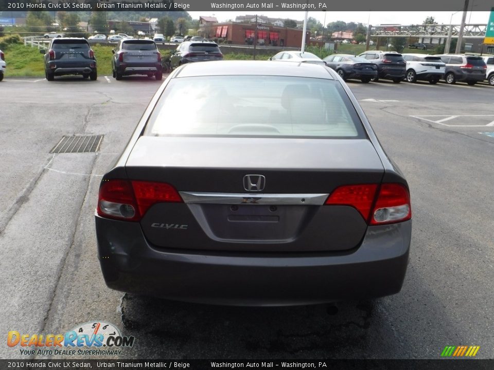 2010 Honda Civic LX Sedan Urban Titanium Metallic / Beige Photo #7
