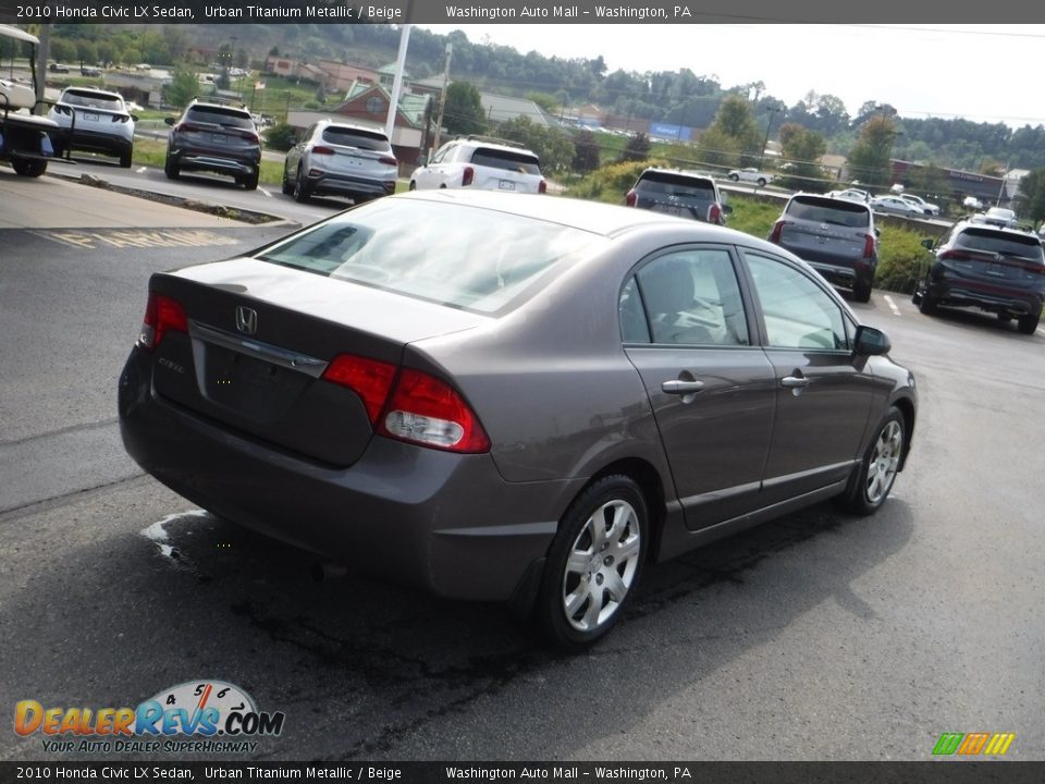 2010 Honda Civic LX Sedan Urban Titanium Metallic / Beige Photo #8