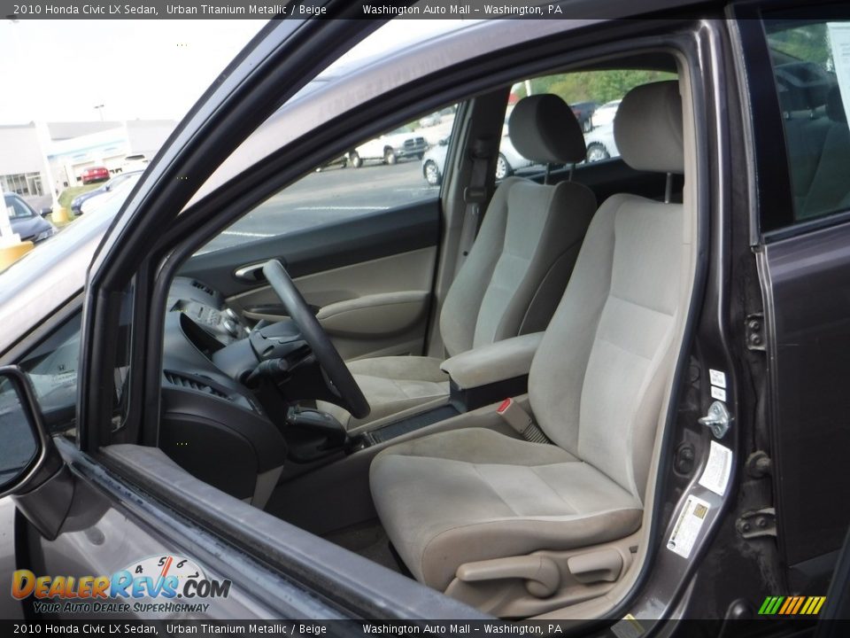 2010 Honda Civic LX Sedan Urban Titanium Metallic / Beige Photo #12