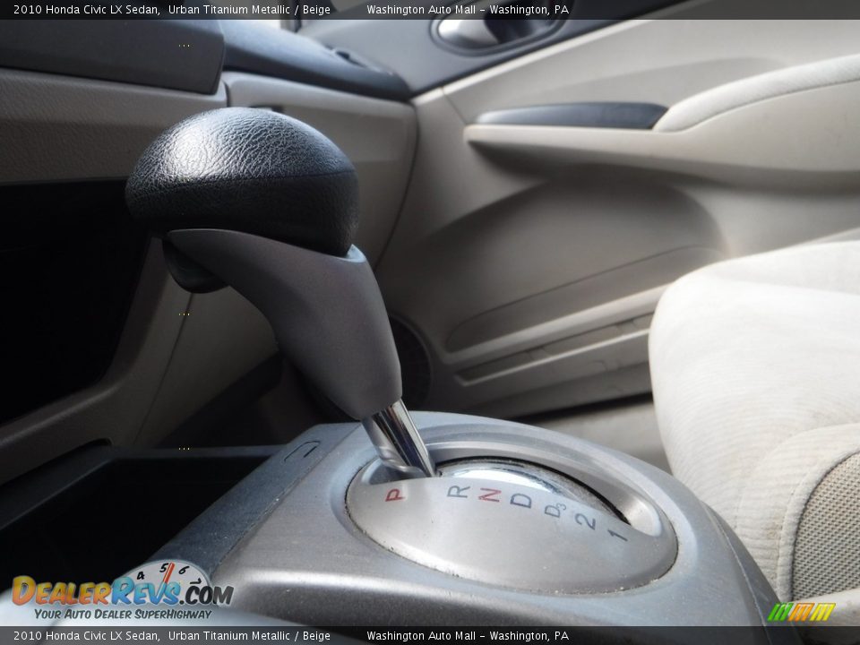 2010 Honda Civic LX Sedan Urban Titanium Metallic / Beige Photo #14