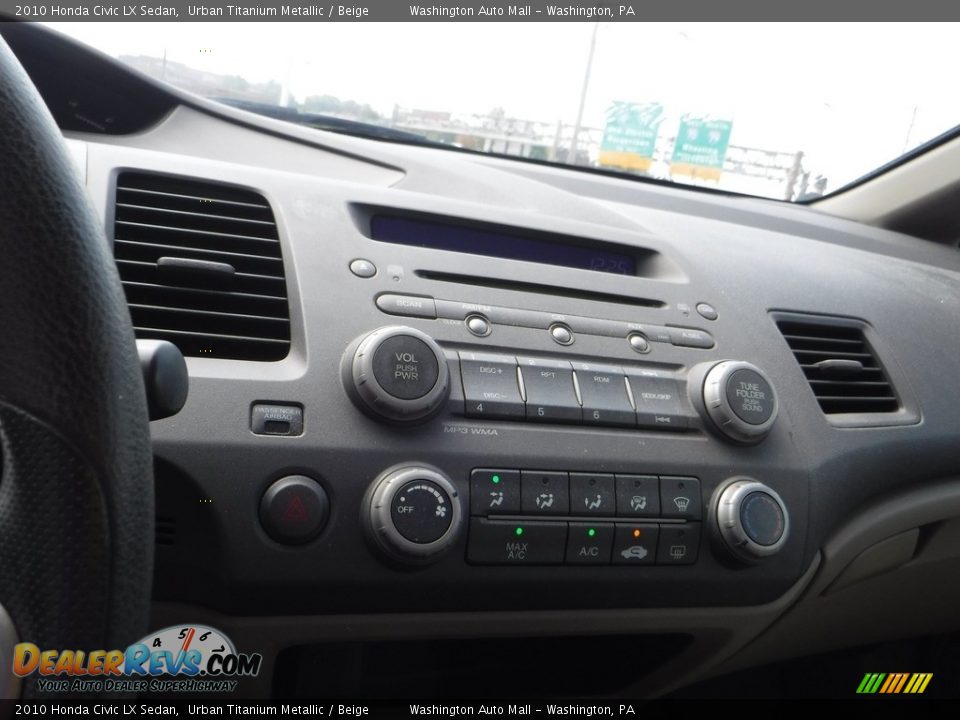 2010 Honda Civic LX Sedan Urban Titanium Metallic / Beige Photo #15
