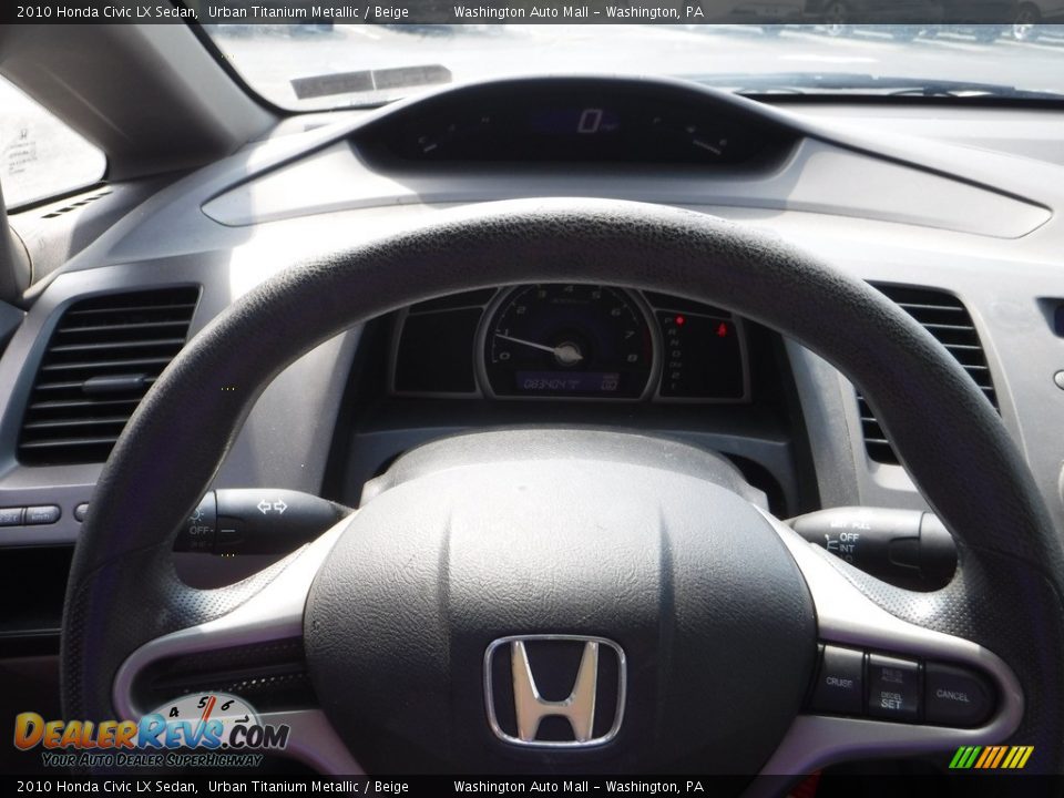 2010 Honda Civic LX Sedan Urban Titanium Metallic / Beige Photo #19