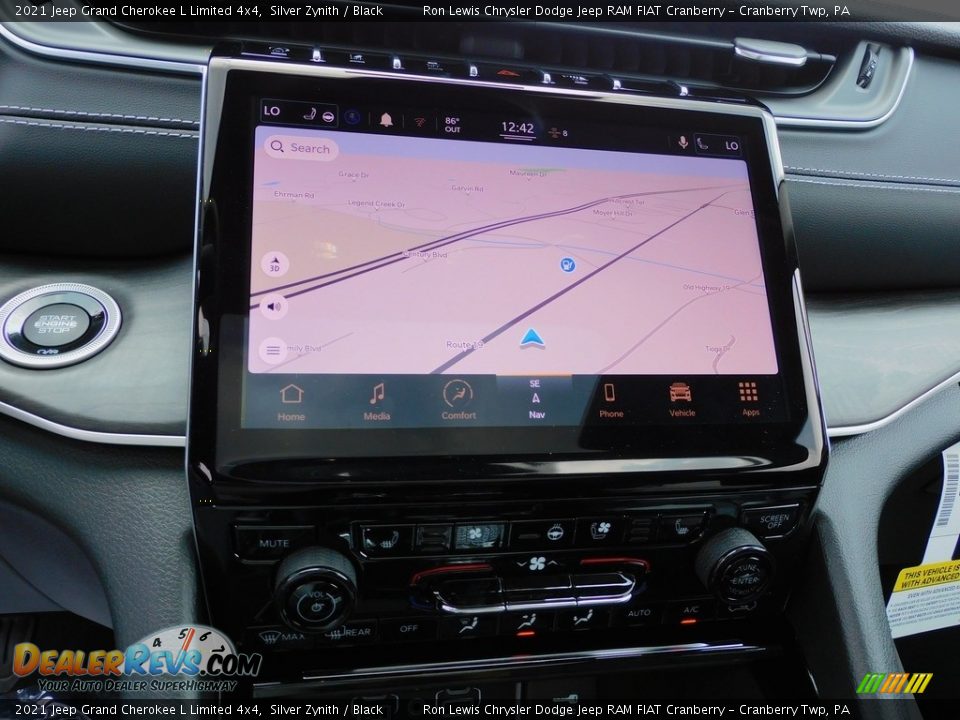 2021 Jeep Grand Cherokee L Limited 4x4 Silver Zynith / Black Photo #17