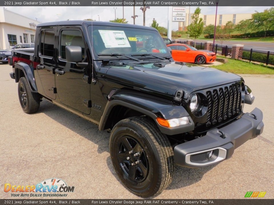 2021 Jeep Gladiator Sport 4x4 Black / Black Photo #3