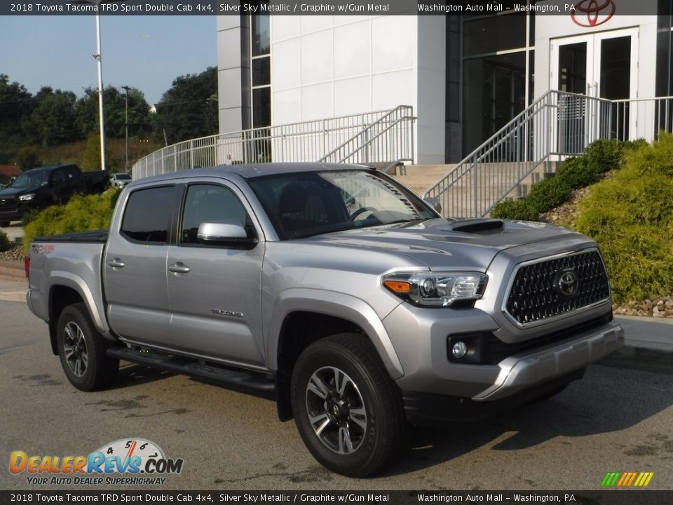 2018 Toyota Tacoma TRD Sport Double Cab 4x4 Silver Sky Metallic / Graphite w/Gun Metal Photo #1