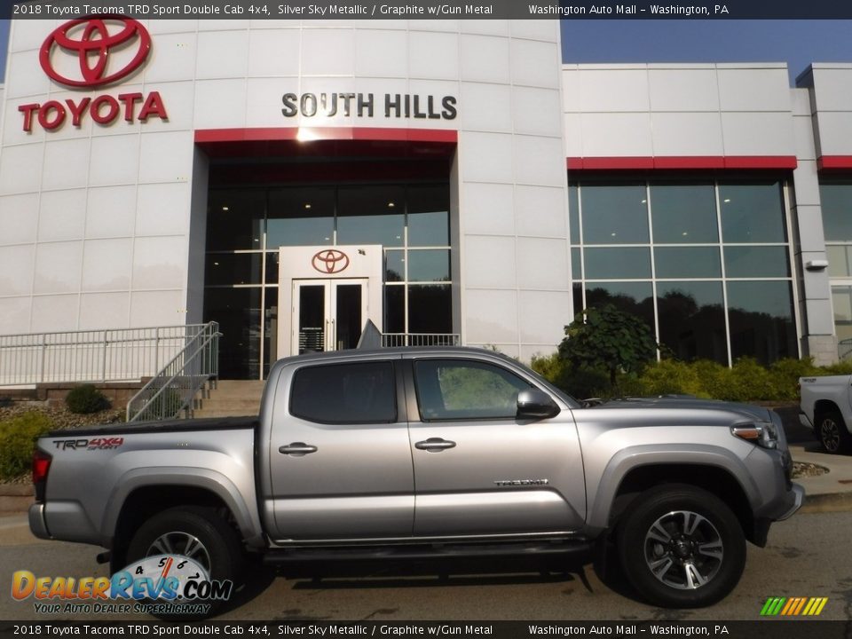 2018 Toyota Tacoma TRD Sport Double Cab 4x4 Silver Sky Metallic / Graphite w/Gun Metal Photo #2