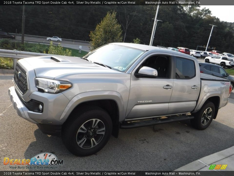 2018 Toyota Tacoma TRD Sport Double Cab 4x4 Silver Sky Metallic / Graphite w/Gun Metal Photo #14