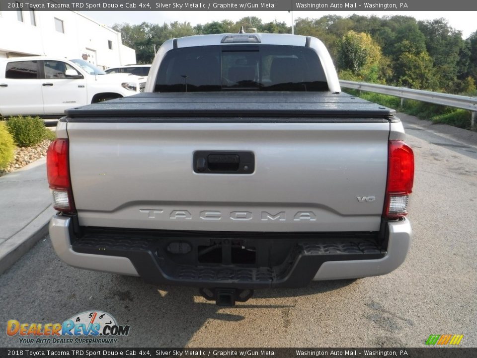 2018 Toyota Tacoma TRD Sport Double Cab 4x4 Silver Sky Metallic / Graphite w/Gun Metal Photo #16