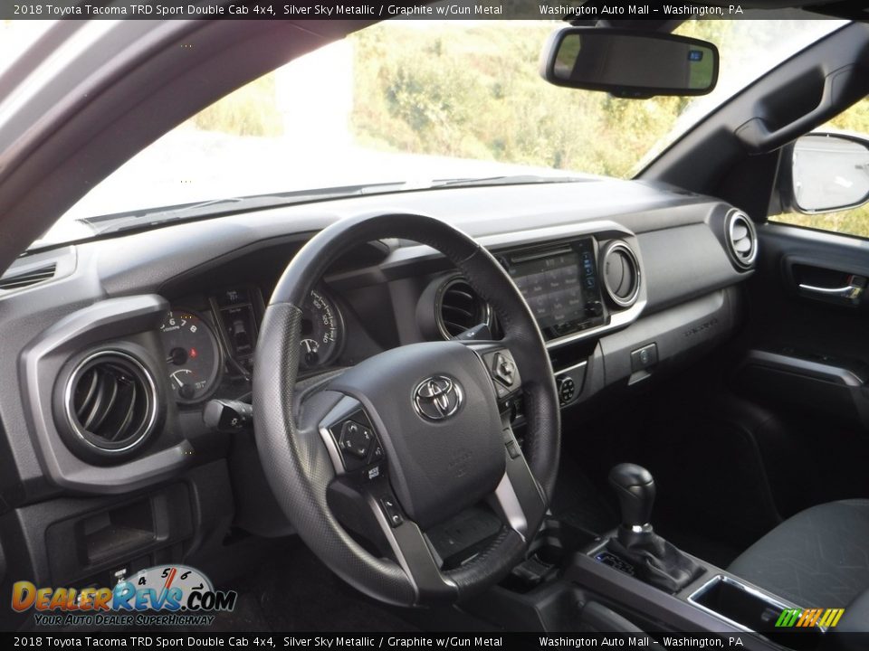 2018 Toyota Tacoma TRD Sport Double Cab 4x4 Silver Sky Metallic / Graphite w/Gun Metal Photo #27