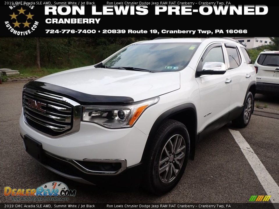 2019 GMC Acadia SLE AWD Summit White / Jet Black Photo #1