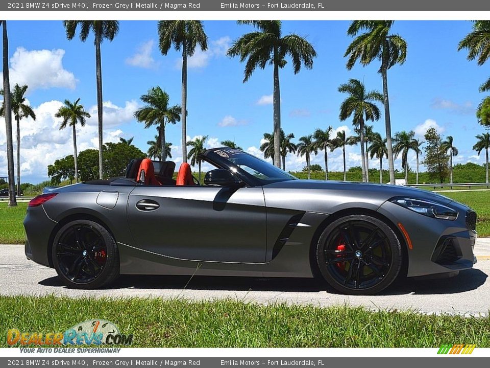 2021 BMW Z4 sDrive M40i Frozen Grey II Metallic / Magma Red Photo #2