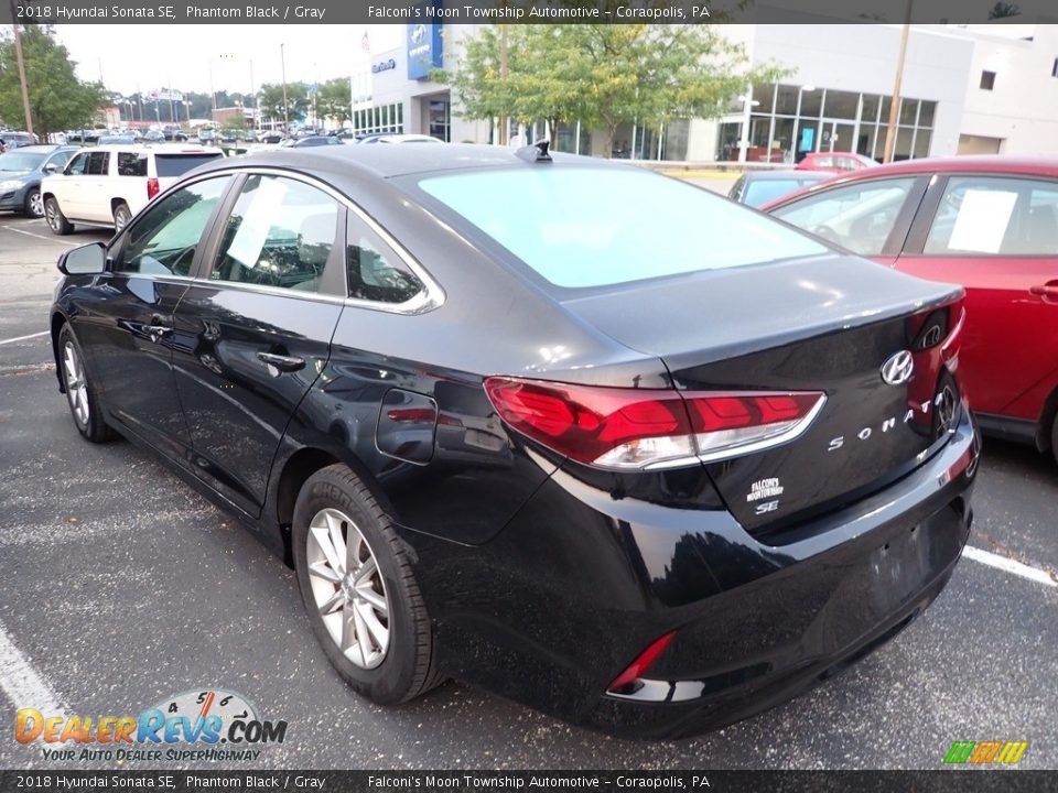 2018 Hyundai Sonata SE Phantom Black / Gray Photo #2