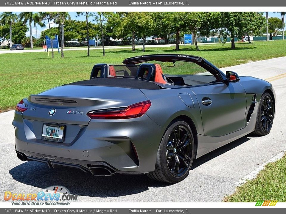 2021 BMW Z4 sDrive M40i Frozen Grey II Metallic / Magma Red Photo #3