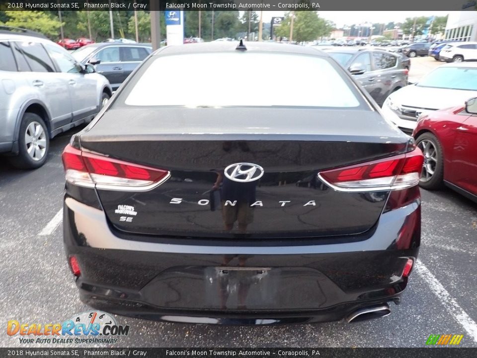 2018 Hyundai Sonata SE Phantom Black / Gray Photo #3