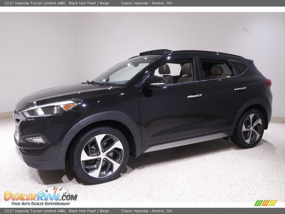 2017 Hyundai Tucson Limited AWD Black Noir Pearl / Beige Photo #3