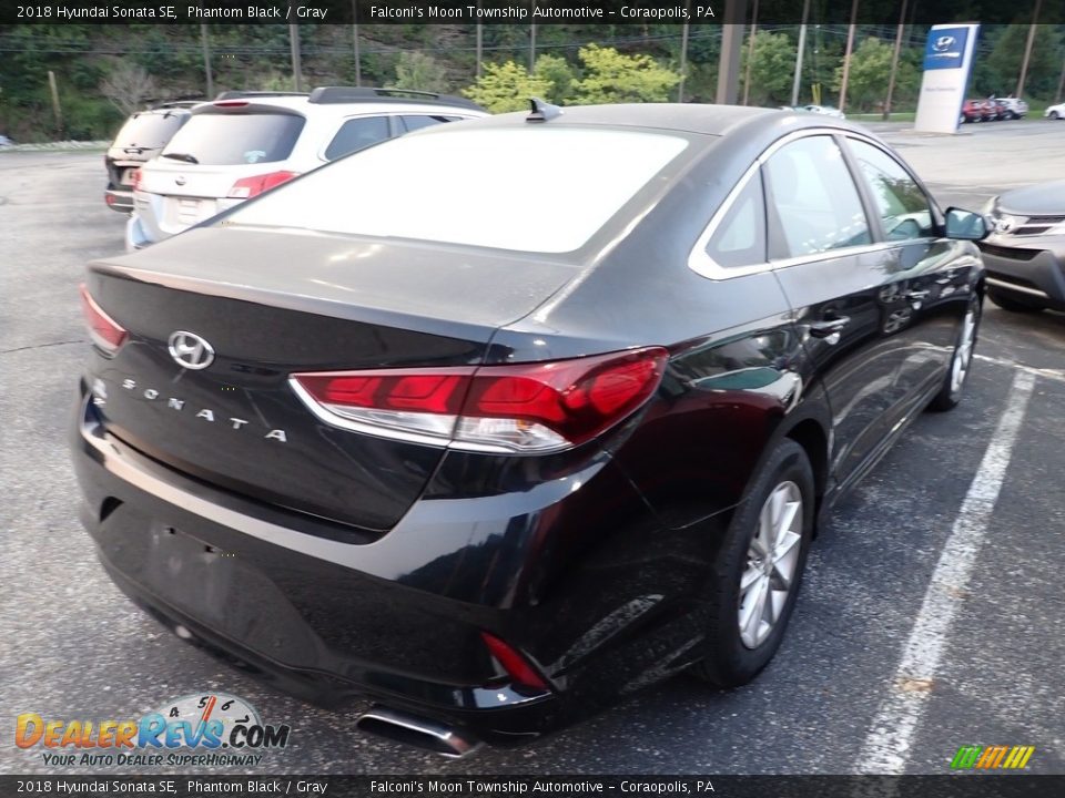 2018 Hyundai Sonata SE Phantom Black / Gray Photo #4