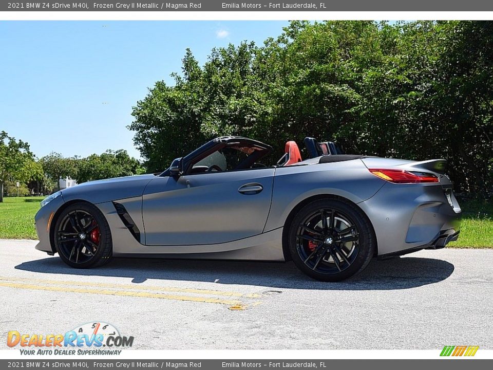 2021 BMW Z4 sDrive M40i Frozen Grey II Metallic / Magma Red Photo #5