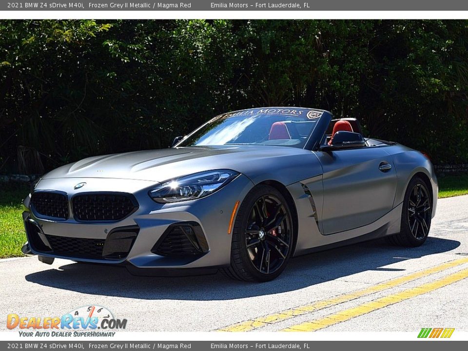 2021 BMW Z4 sDrive M40i Frozen Grey II Metallic / Magma Red Photo #6