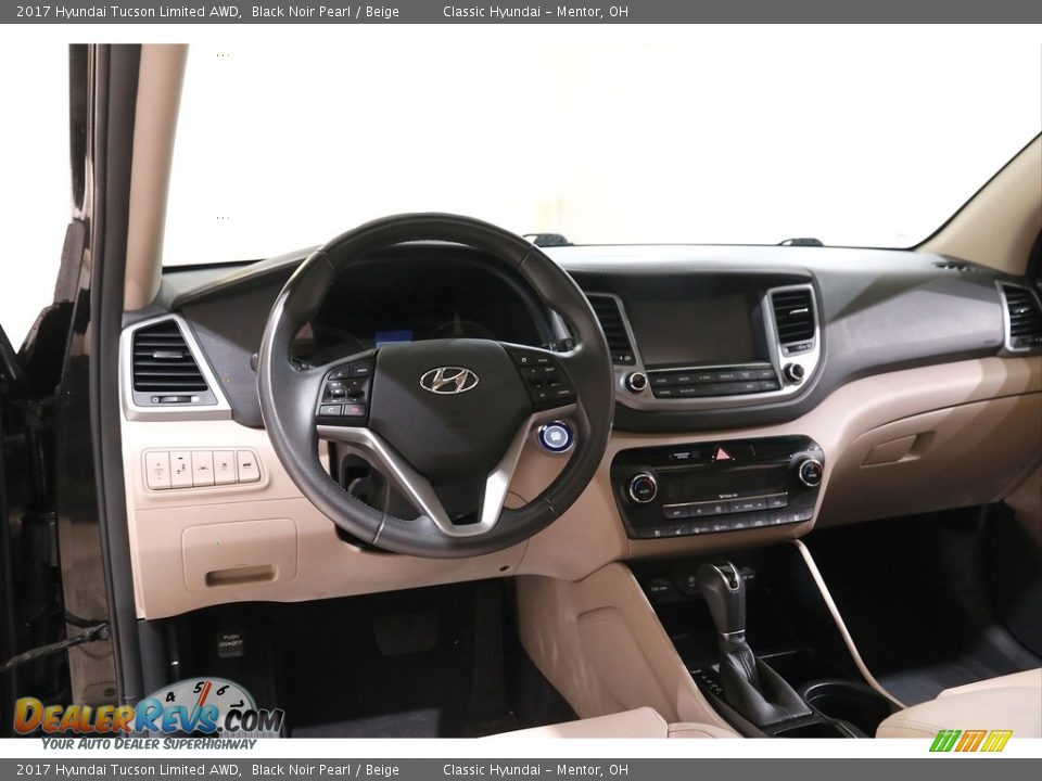 2017 Hyundai Tucson Limited AWD Black Noir Pearl / Beige Photo #6