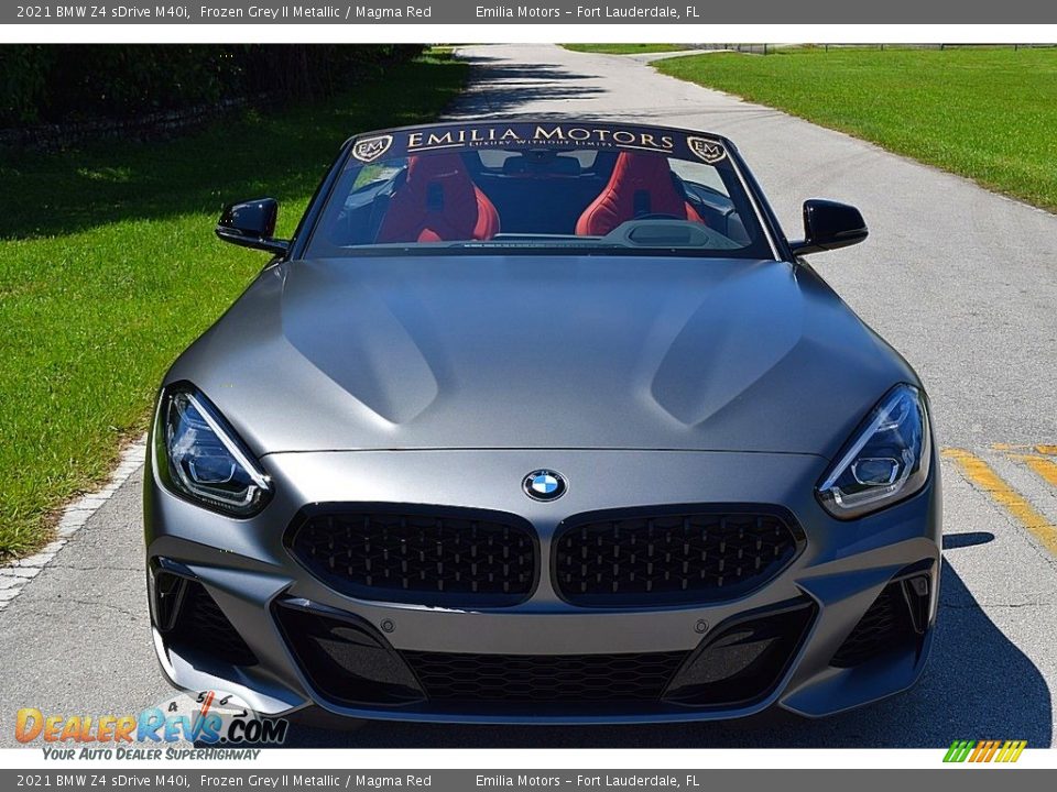 2021 BMW Z4 sDrive M40i Frozen Grey II Metallic / Magma Red Photo #7