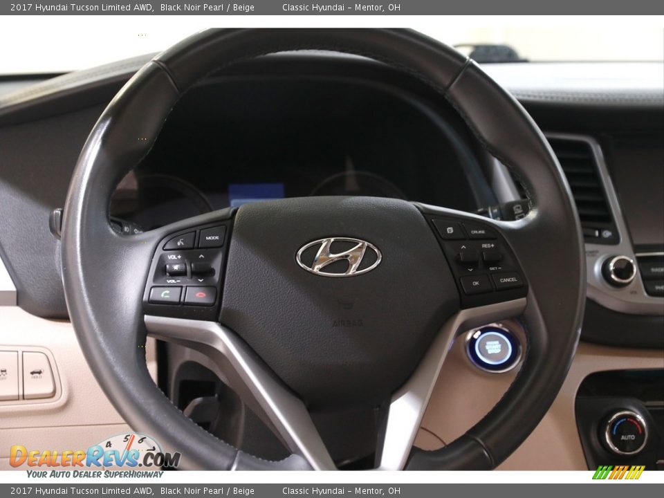 2017 Hyundai Tucson Limited AWD Black Noir Pearl / Beige Photo #7