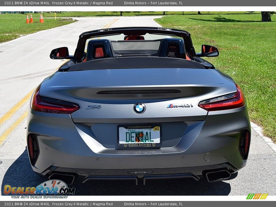 2021 BMW Z4 sDrive M40i Frozen Grey II Metallic / Magma Red Photo #8