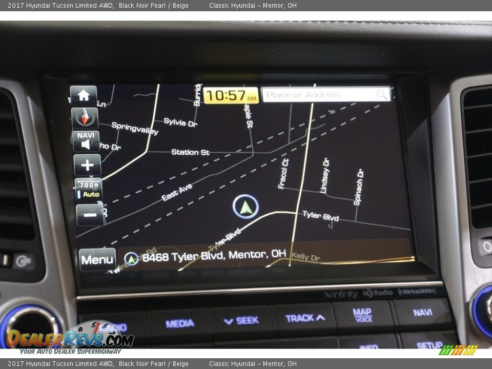 2017 Hyundai Tucson Limited AWD Black Noir Pearl / Beige Photo #10