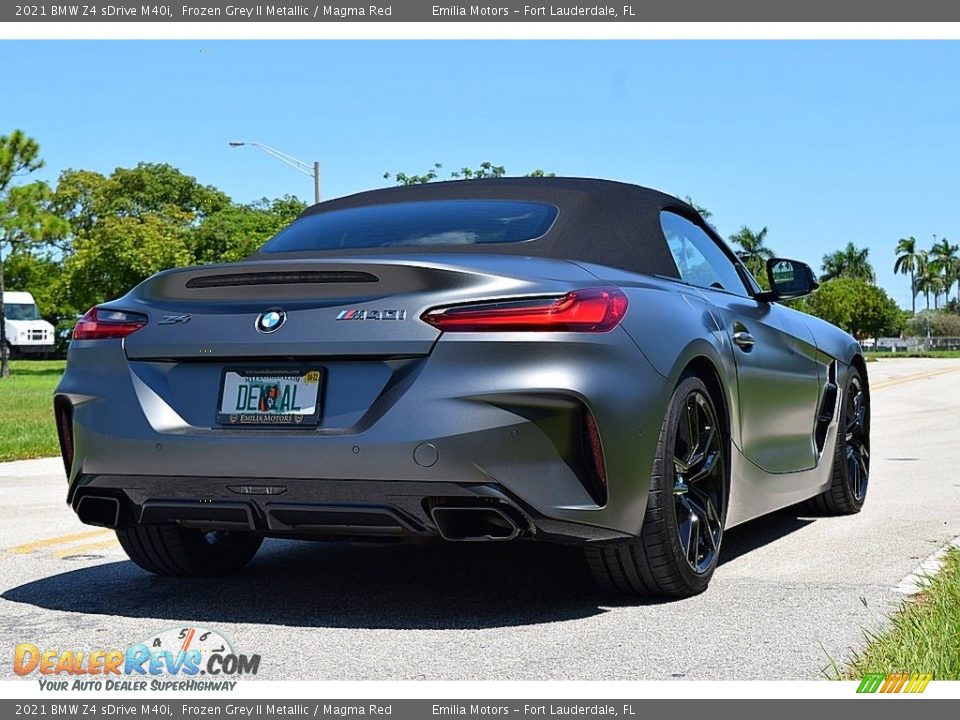 2021 BMW Z4 sDrive M40i Frozen Grey II Metallic / Magma Red Photo #12