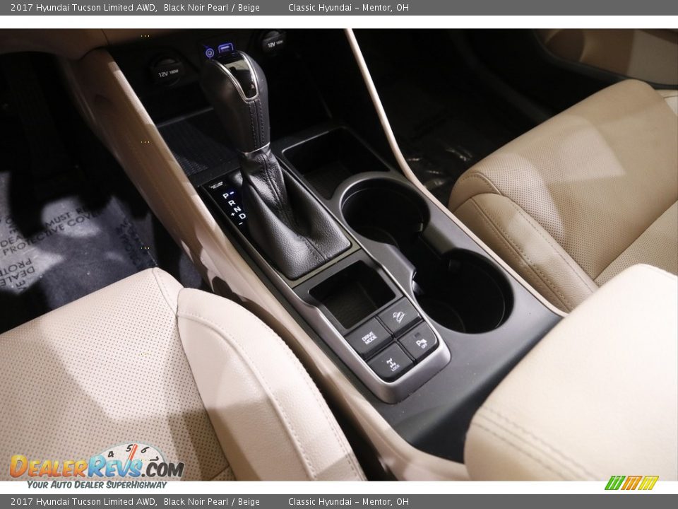 2017 Hyundai Tucson Limited AWD Black Noir Pearl / Beige Photo #14