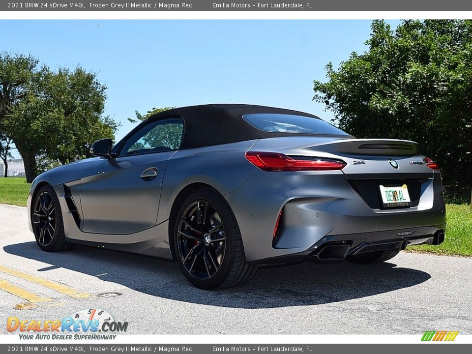 2021 BMW Z4 sDrive M40i Frozen Grey II Metallic / Magma Red Photo #14