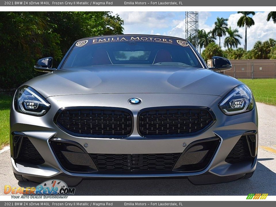 2021 BMW Z4 sDrive M40i Frozen Grey II Metallic / Magma Red Photo #16