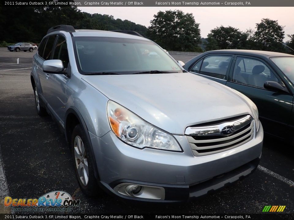 2011 Subaru Outback 3.6R Limited Wagon Graphite Gray Metallic / Off Black Photo #4