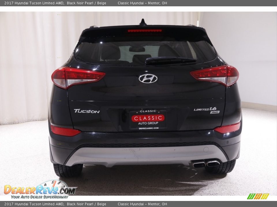 2017 Hyundai Tucson Limited AWD Black Noir Pearl / Beige Photo #18